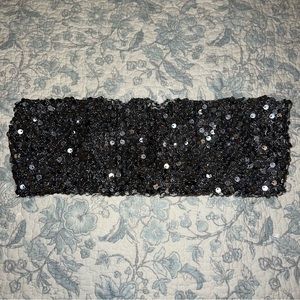 nasty gal sparkly sequin bandeau tube top